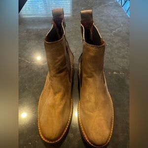 Timberland Brown Leather Platform Lug Sole Chelsea Boots 9 Gorpcore